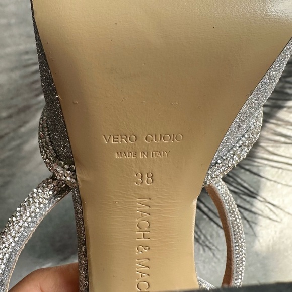 🌺MACH & MACH 🌺 Double Bow Platform Pump Silver Glitter Size: 38 - Picture 15 of 15